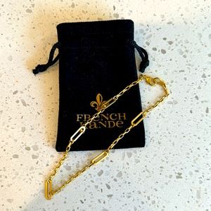 French Kande paper clip gold chain